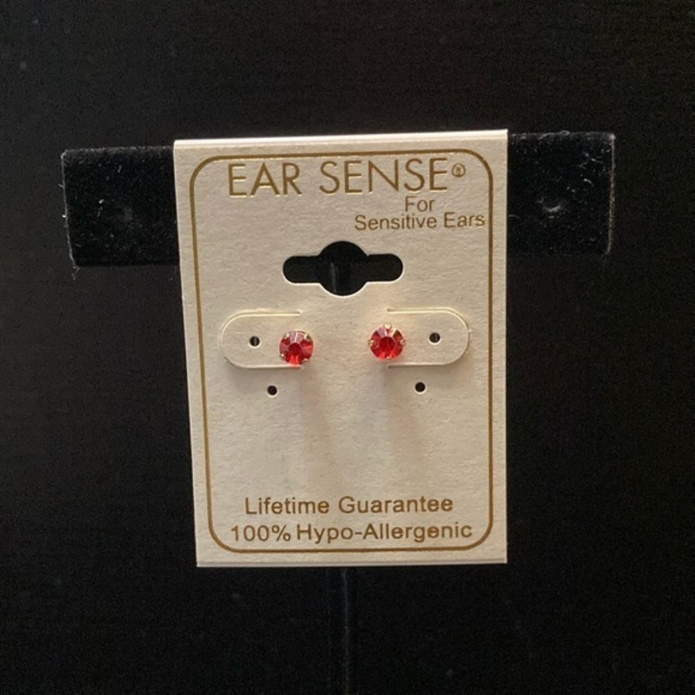 Red Crystal Stud Earrings